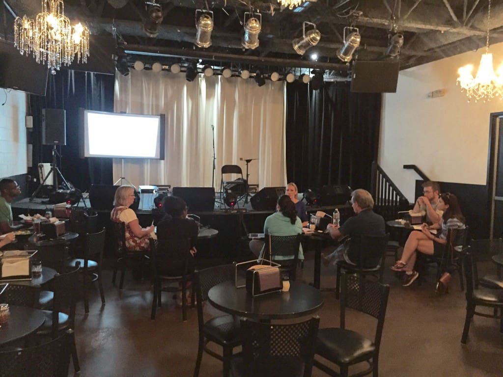 Katey Laurel gives a seminar about music business at The Walnut Room