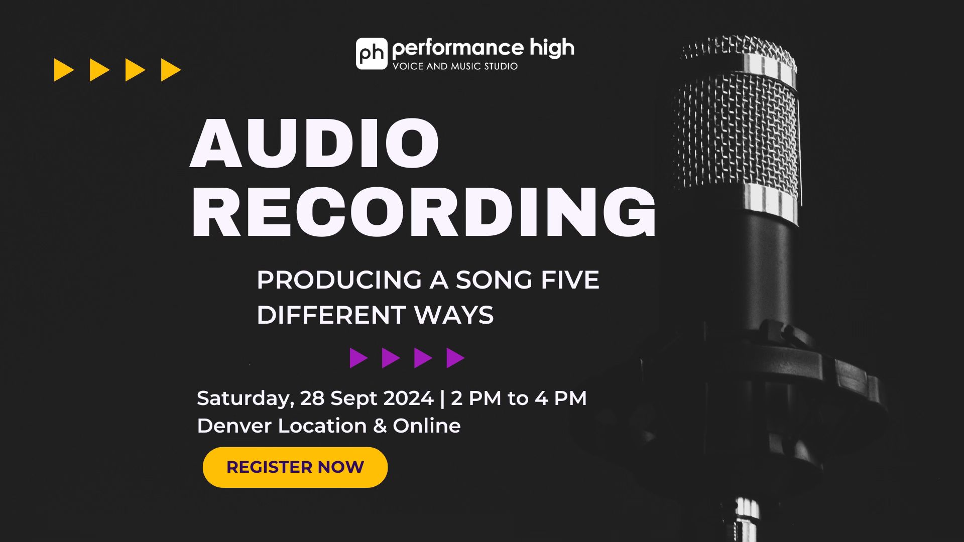 Audio Recording class: Producing a Song 5 Different Ways