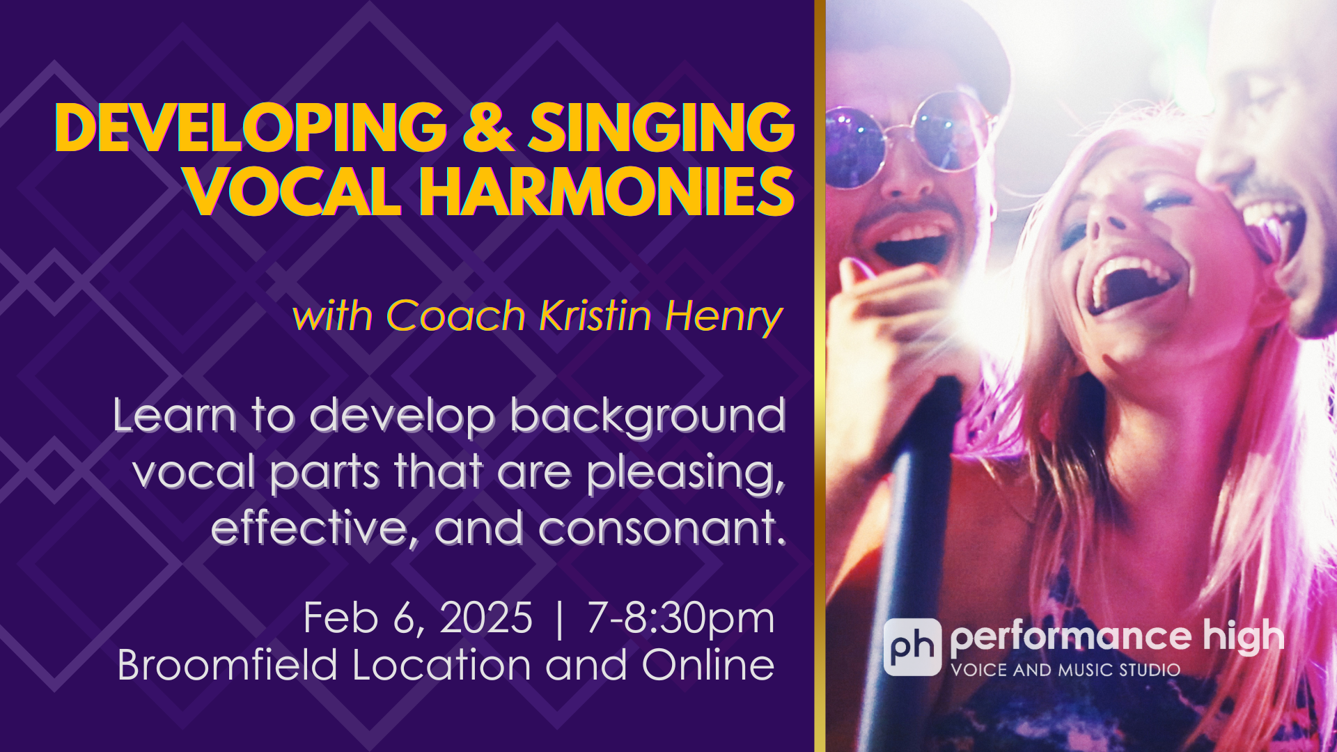 Developing and Singing Vocal Harmonies