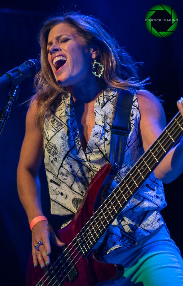 adrienne rocking Adrienne getting that performance high at the Gothic Theatre, after learning to play the bass starting at age 37