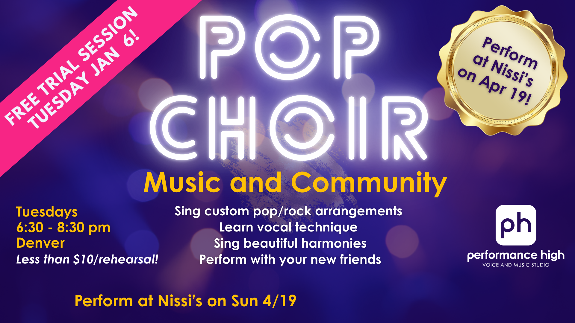Pop Choir FREE Trial Session